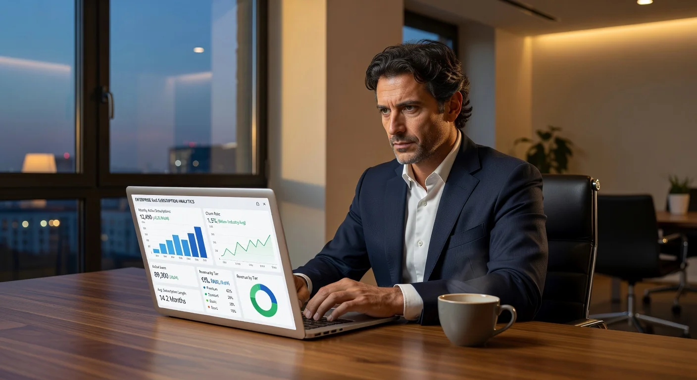 Italian enterprise dashboard on laptop