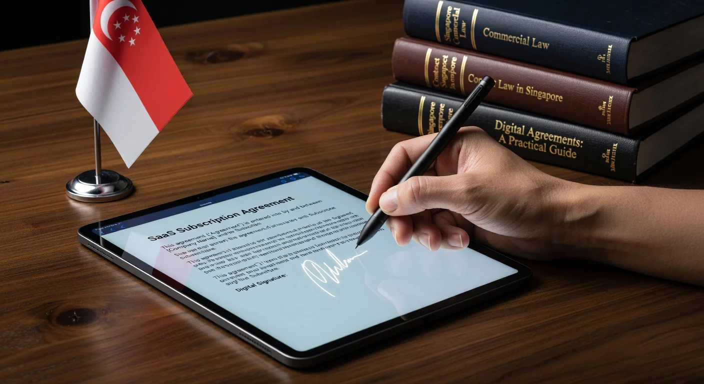 Digital signature on SaaS agreement