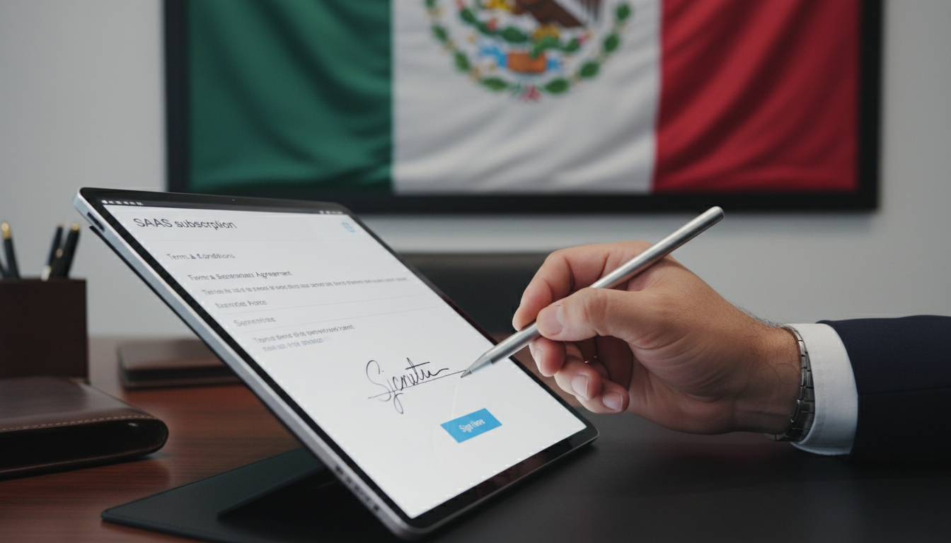 Digital signature on SaaS agreement