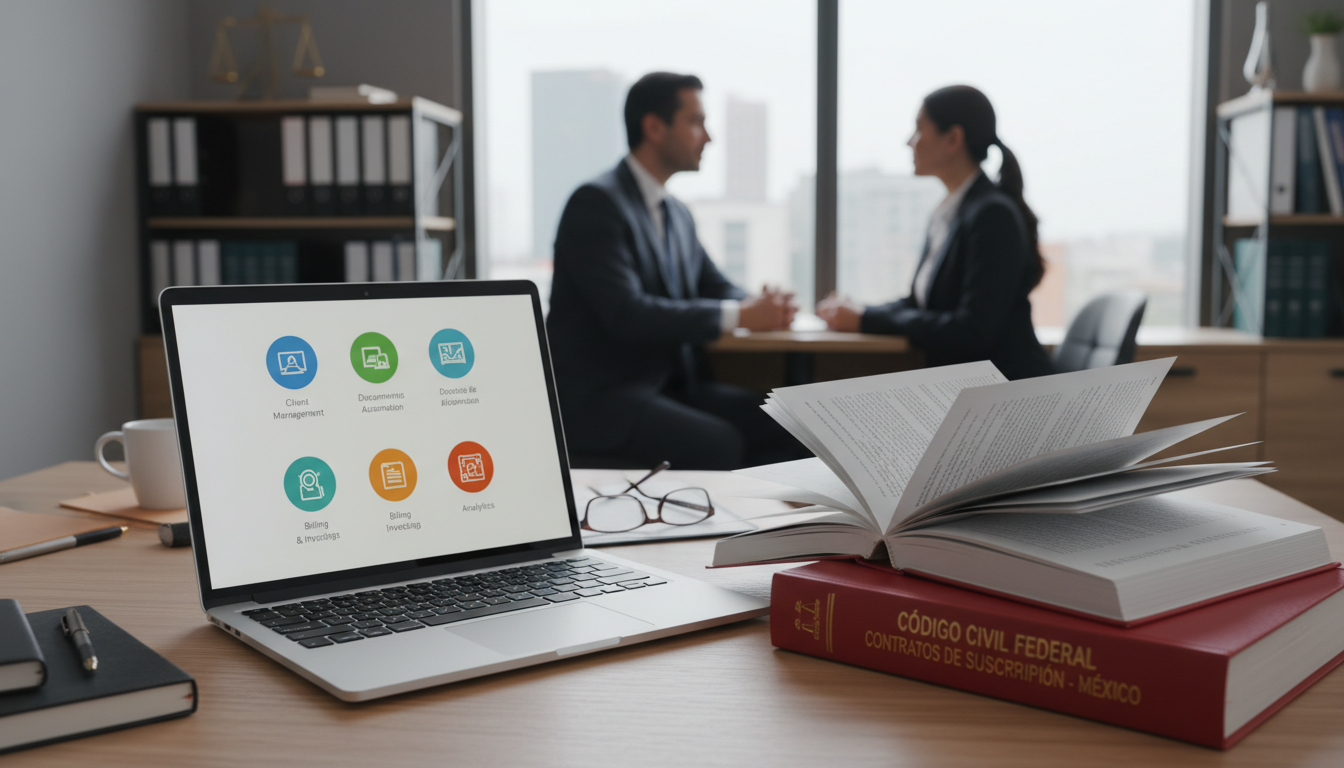 SaaS software icons with Mexican law