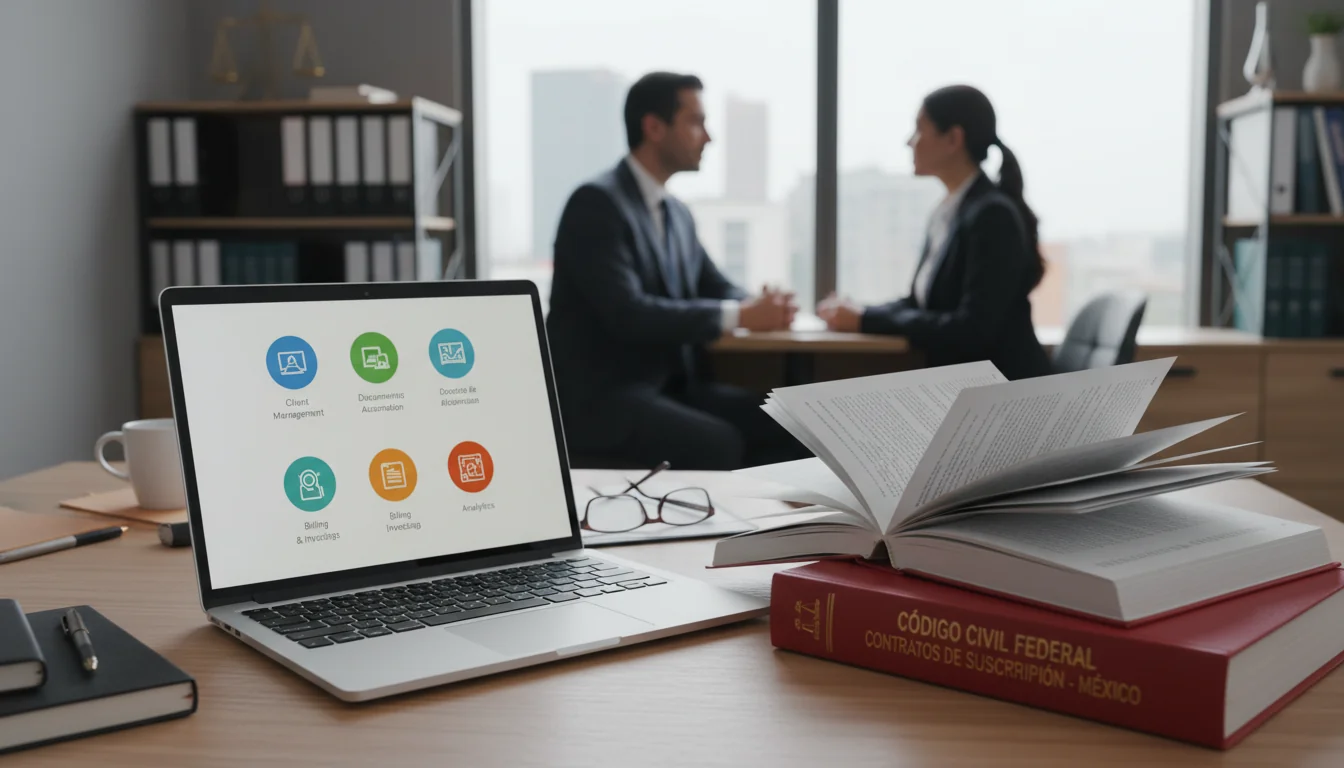 SaaS software icons with Mexican law