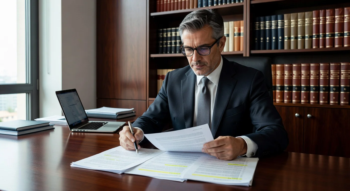 Italian lawyer reviewing SaaS contract