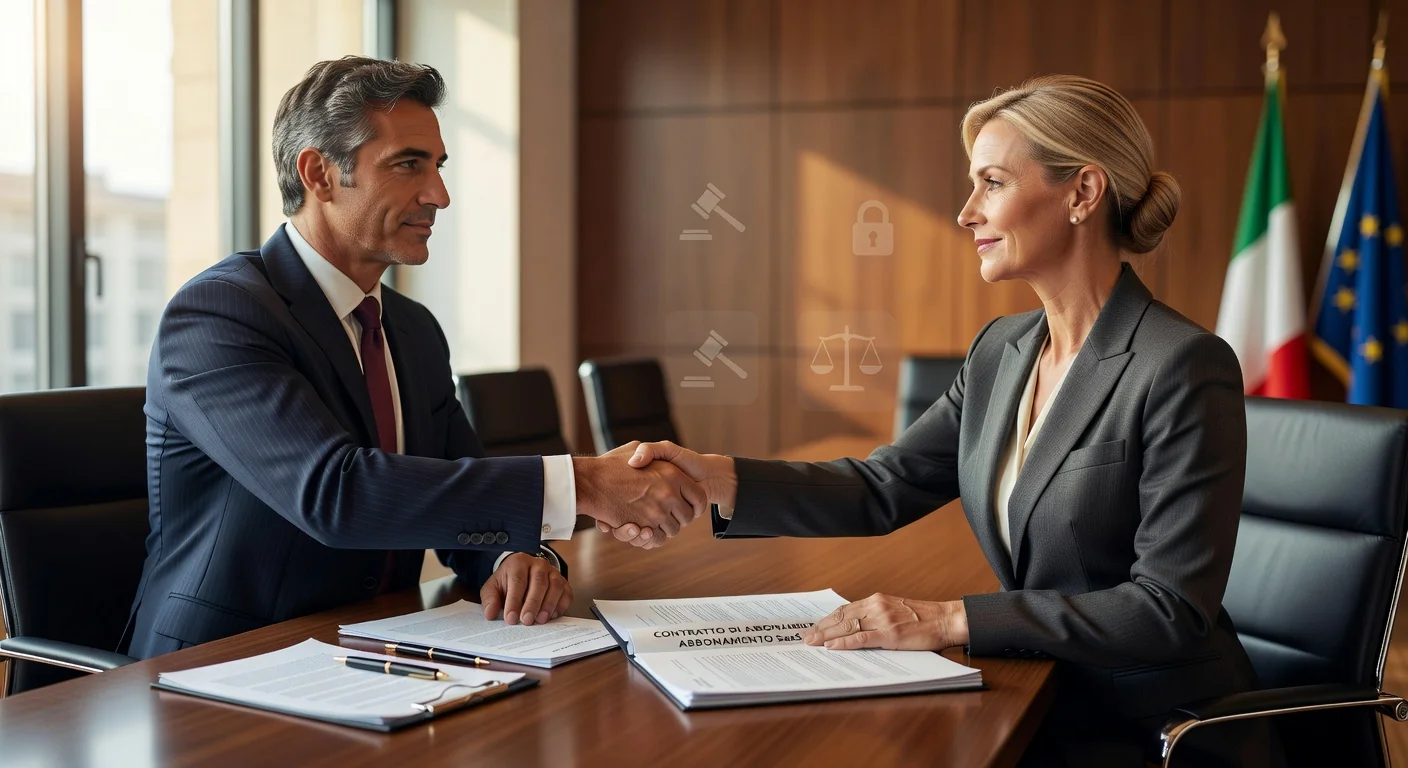 Signing SaaS subscription agreement in Italy