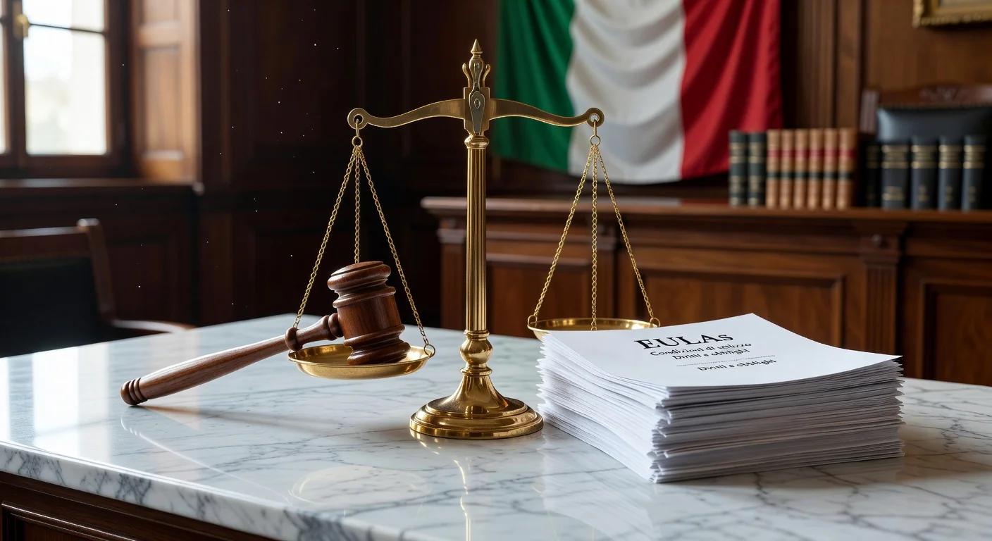 Balance scale of rights obligations