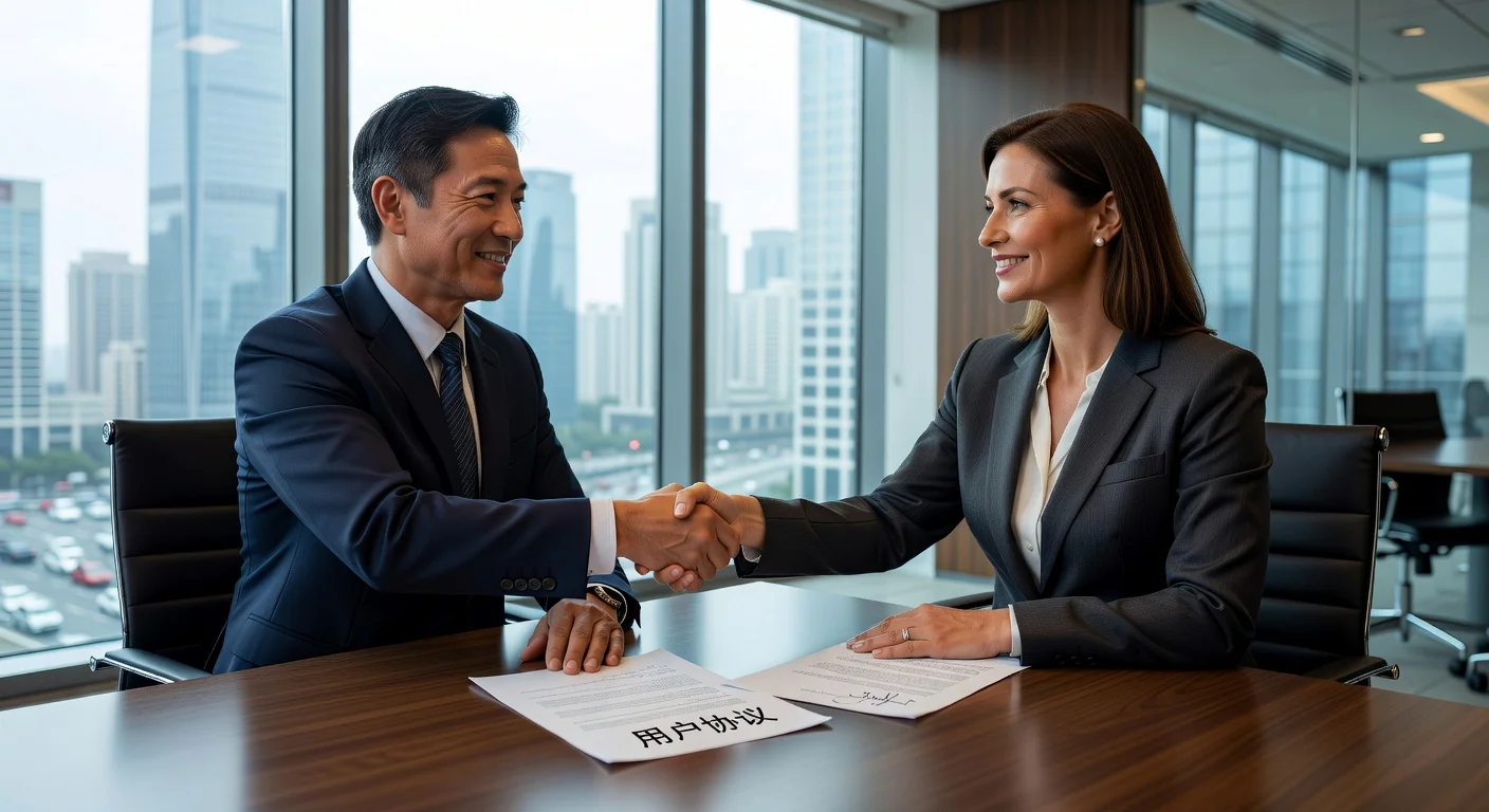 Handshake over contract agreement