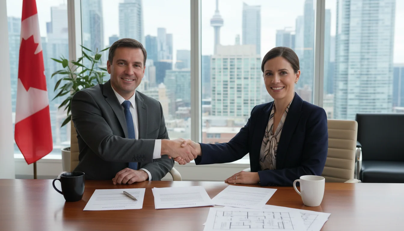 Handshake sealing real estate LOI agreement