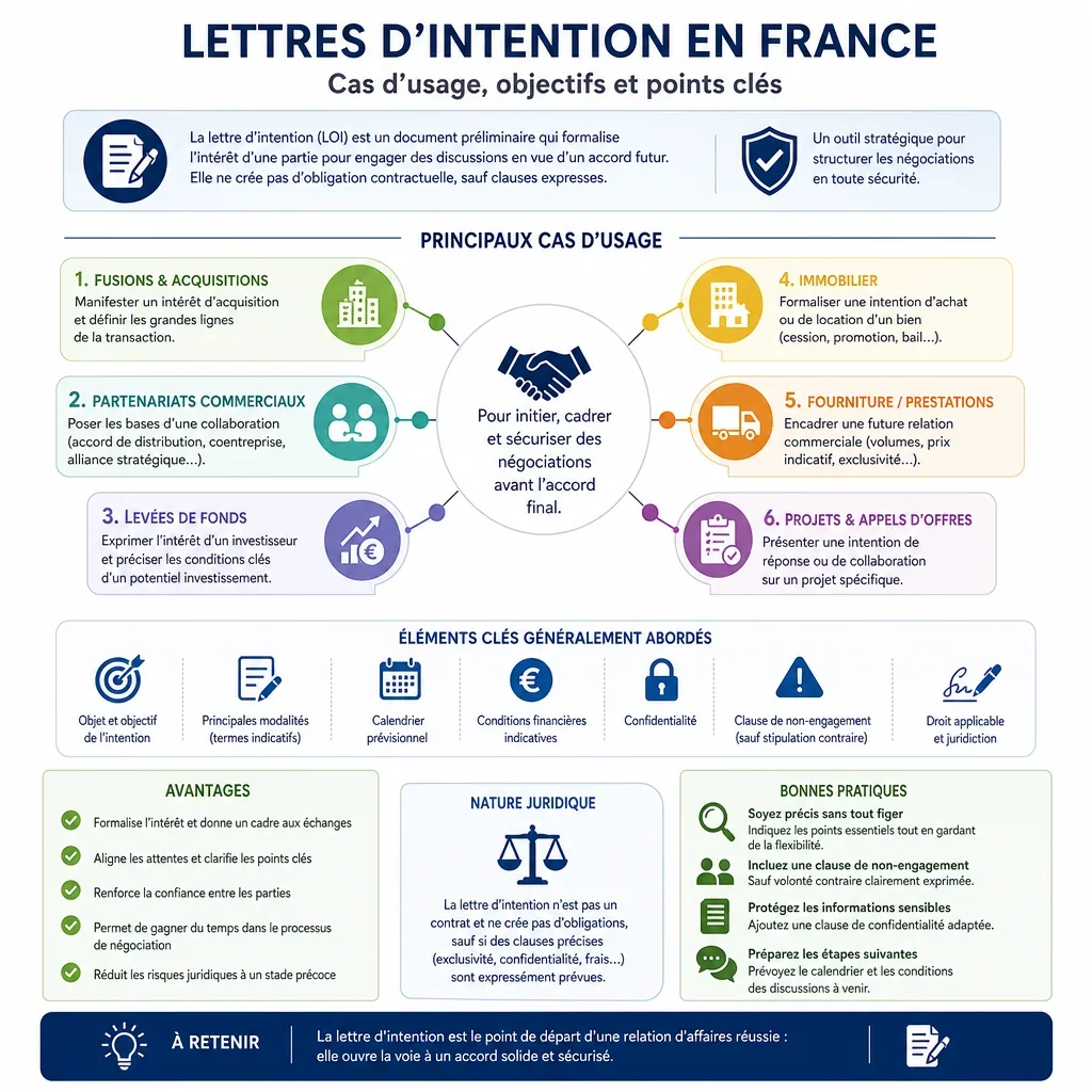 Cas d'usage des lettres d'intention