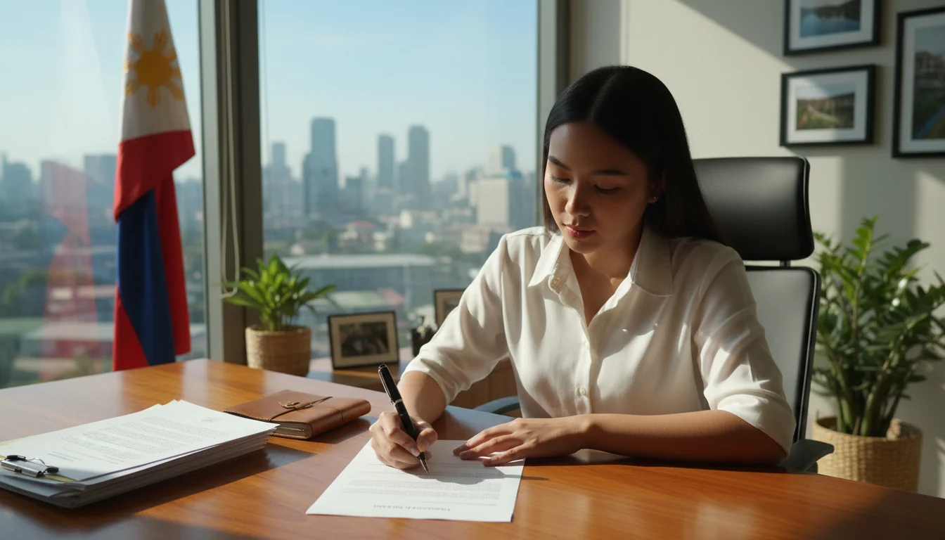 Person writing letter of intent