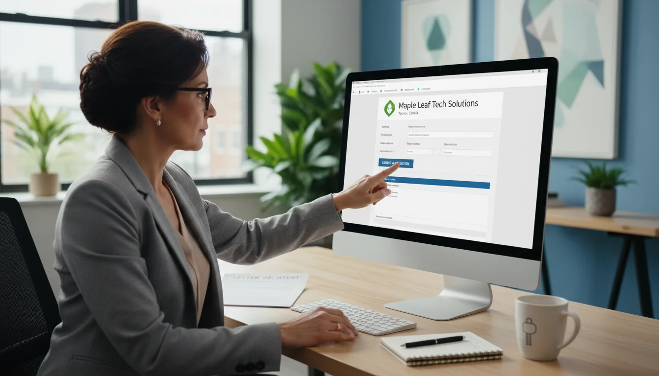 Submitting letter of intent online for Canada jobs