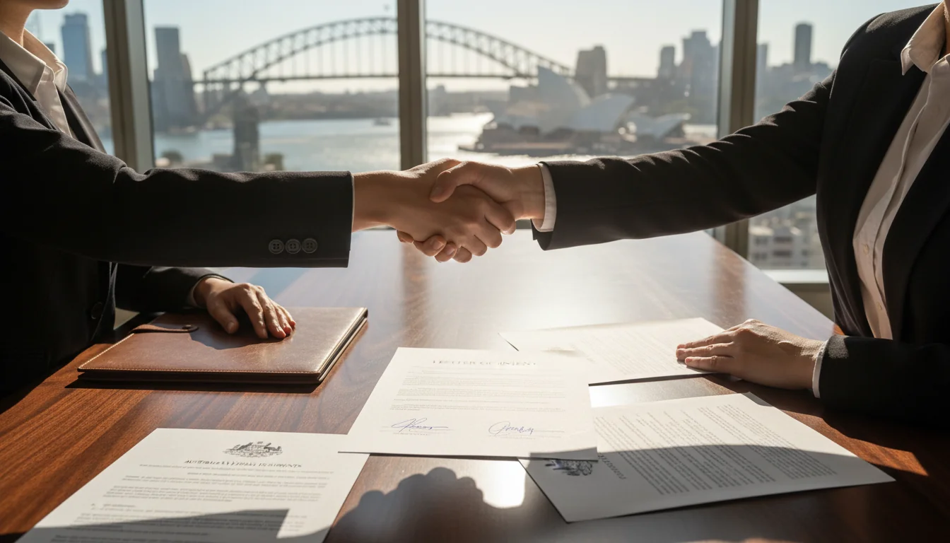 Signing legally binding document in Australia