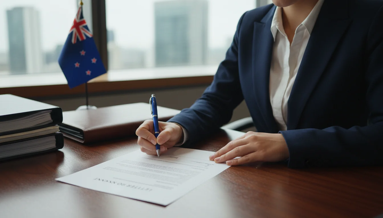 Signing the LOI document