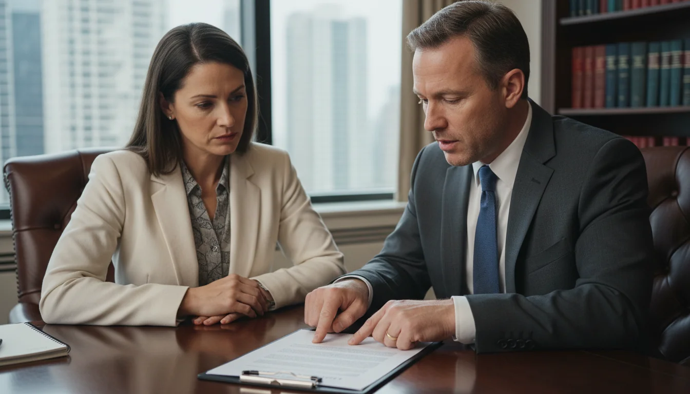 Lawyer explaining letter of intent