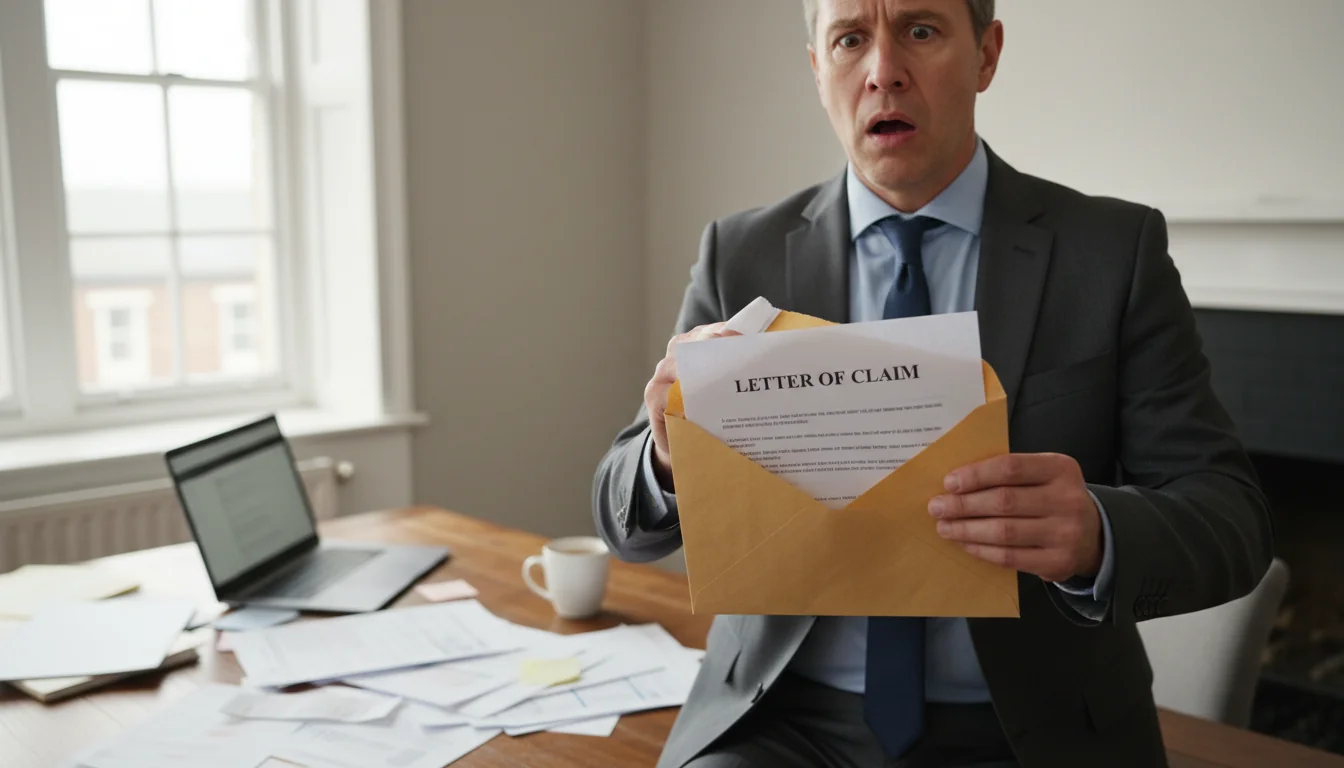 Recipient opening formal letter