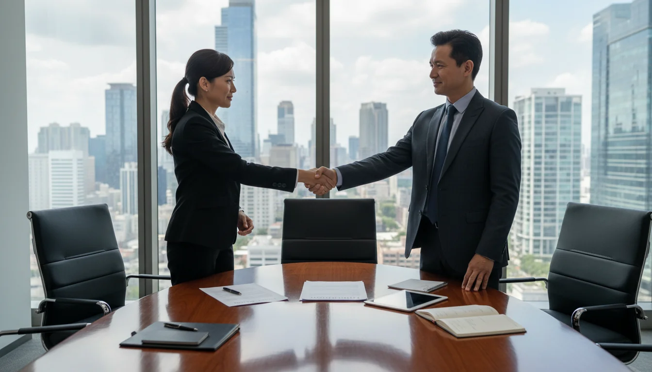 Handshake sealing business deal