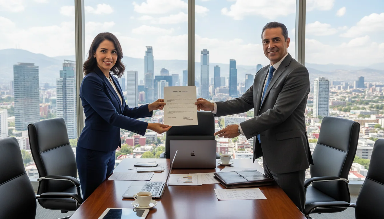 Handing over Mexican business proposal