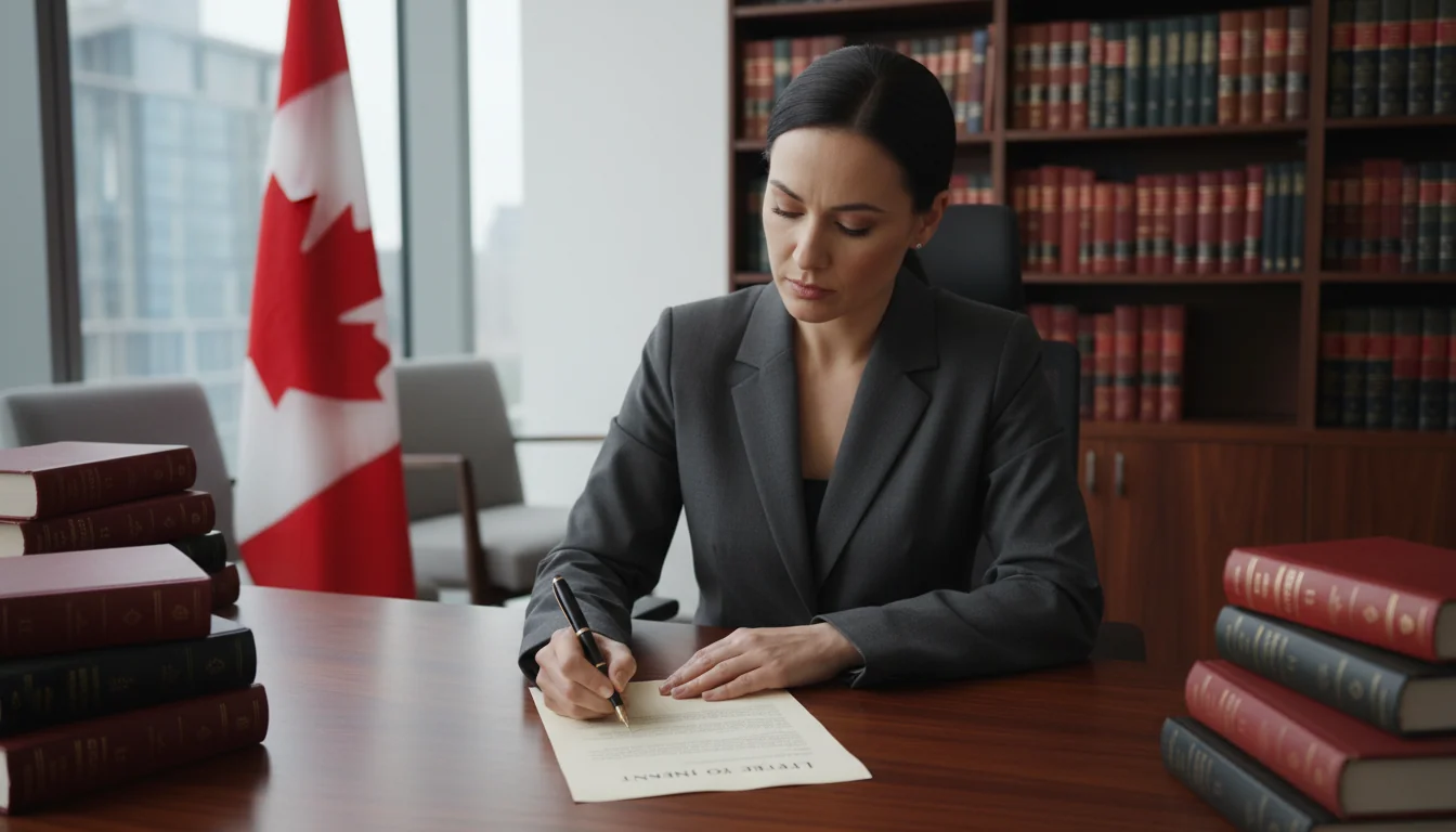 Canadian lawyer drafting letter of intent