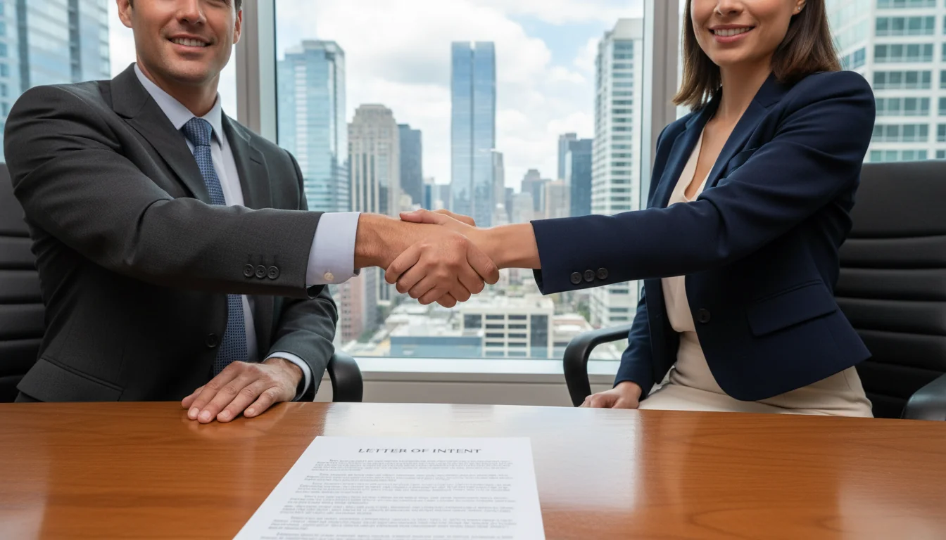 Handshake sealing business agreement
