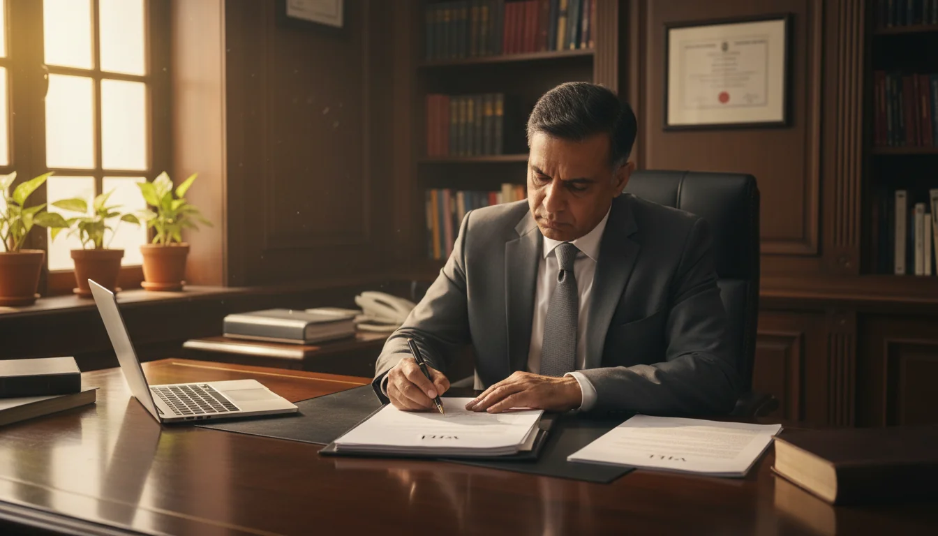 Indian lawyer drafting will document