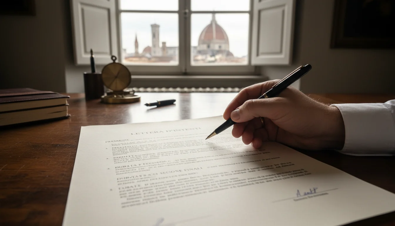 Italian legal document template closeup