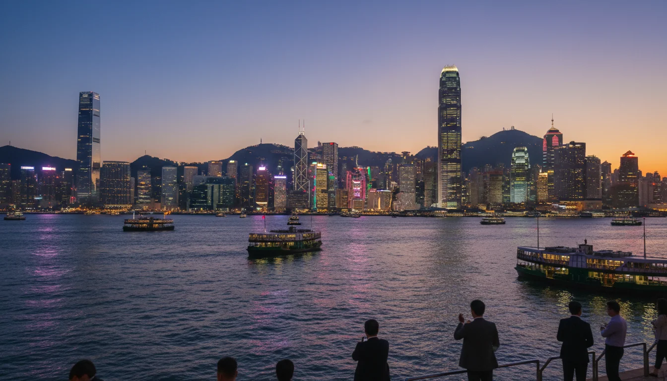 Hong Kong skyline with legal buildings