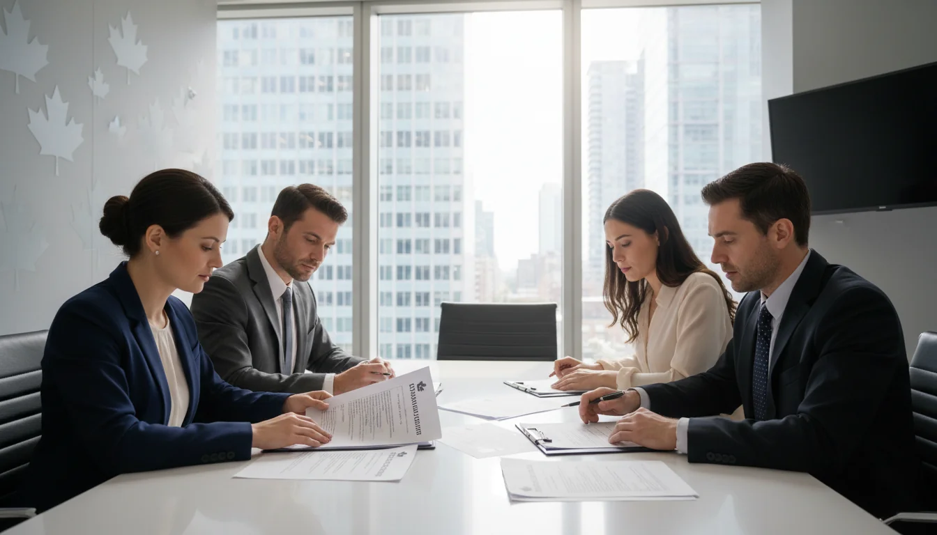 Team reviewing safeguarding guidelines