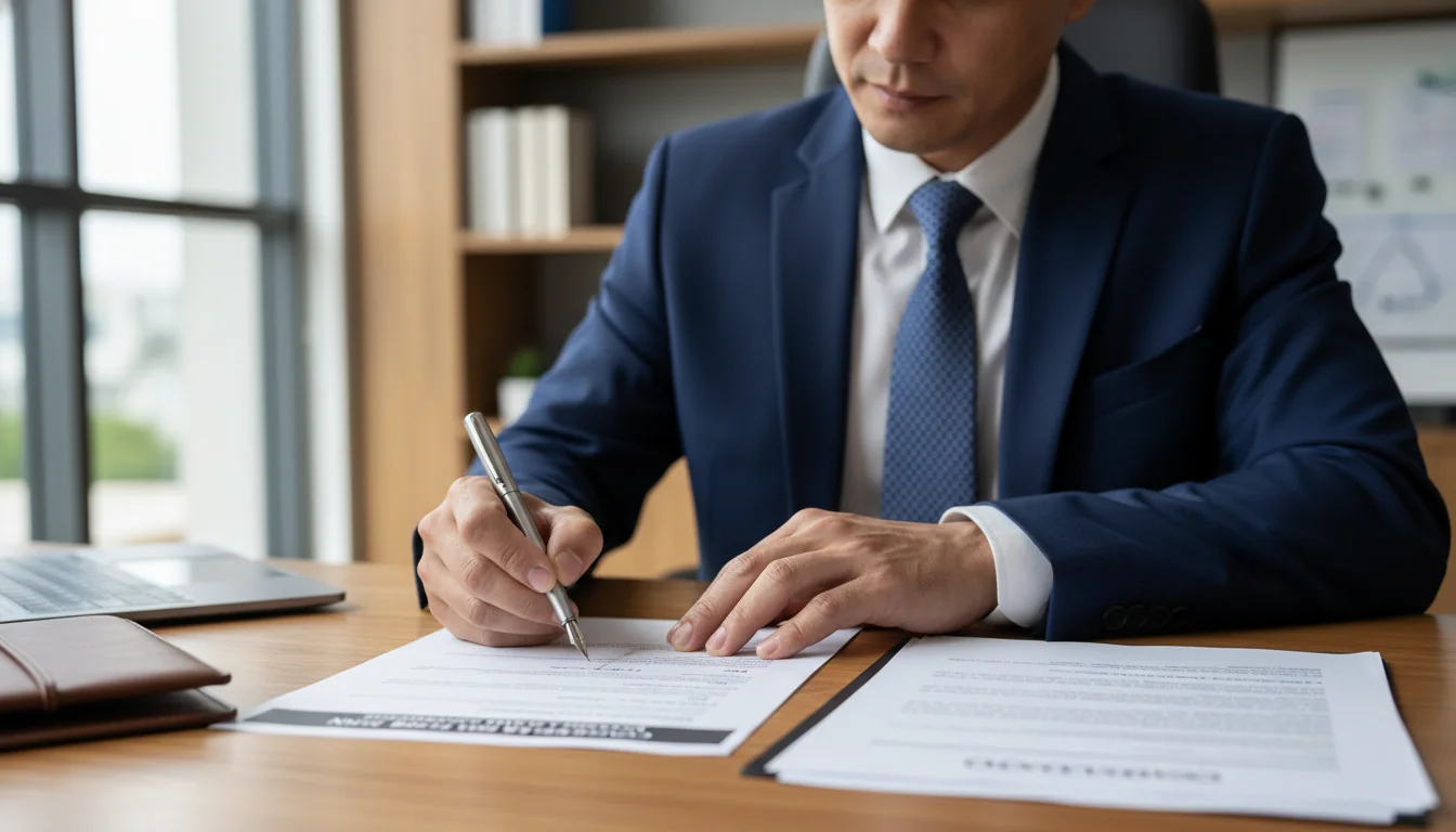 Person signing privacy consent form