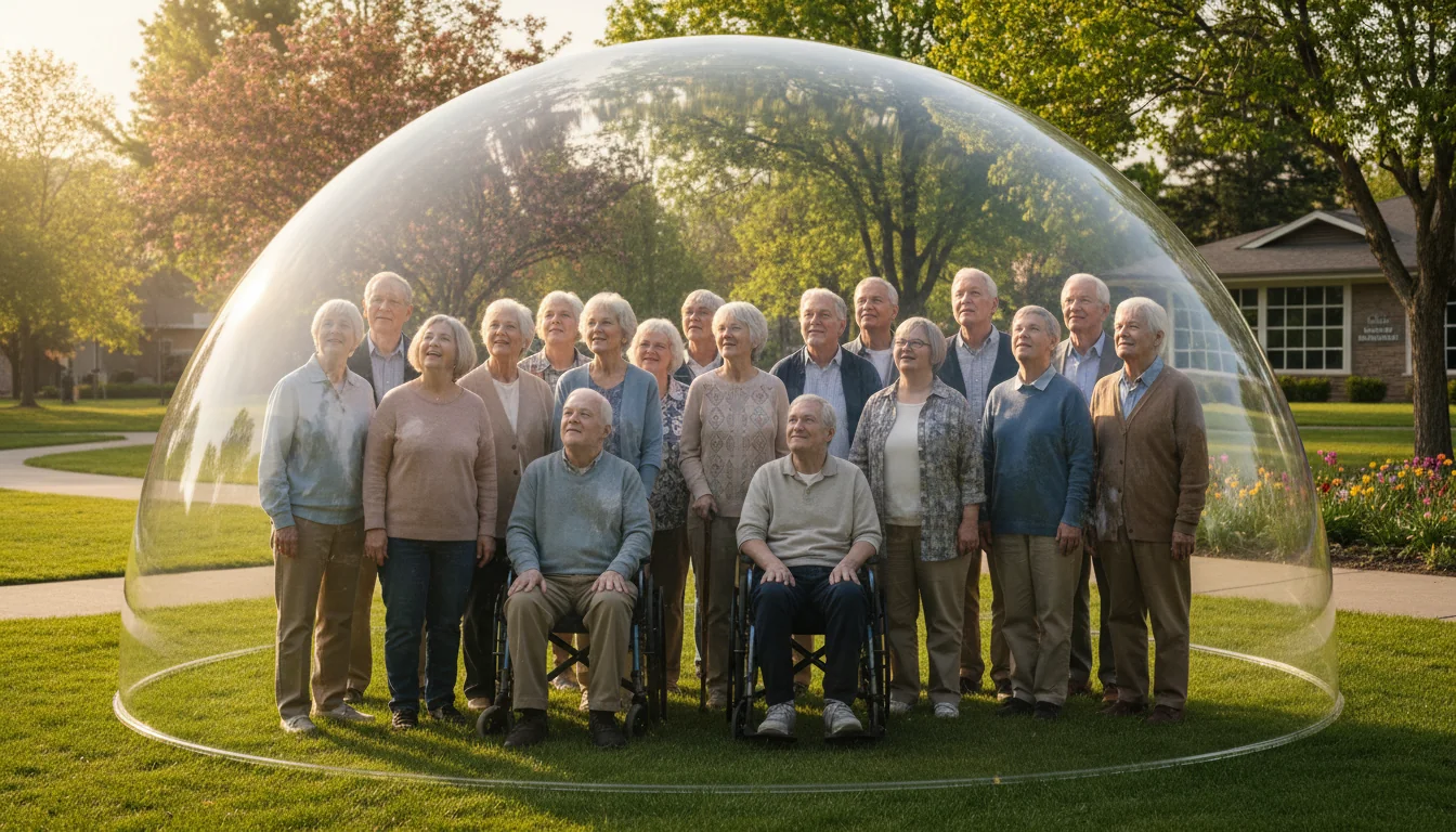 Protective shield over diverse adults