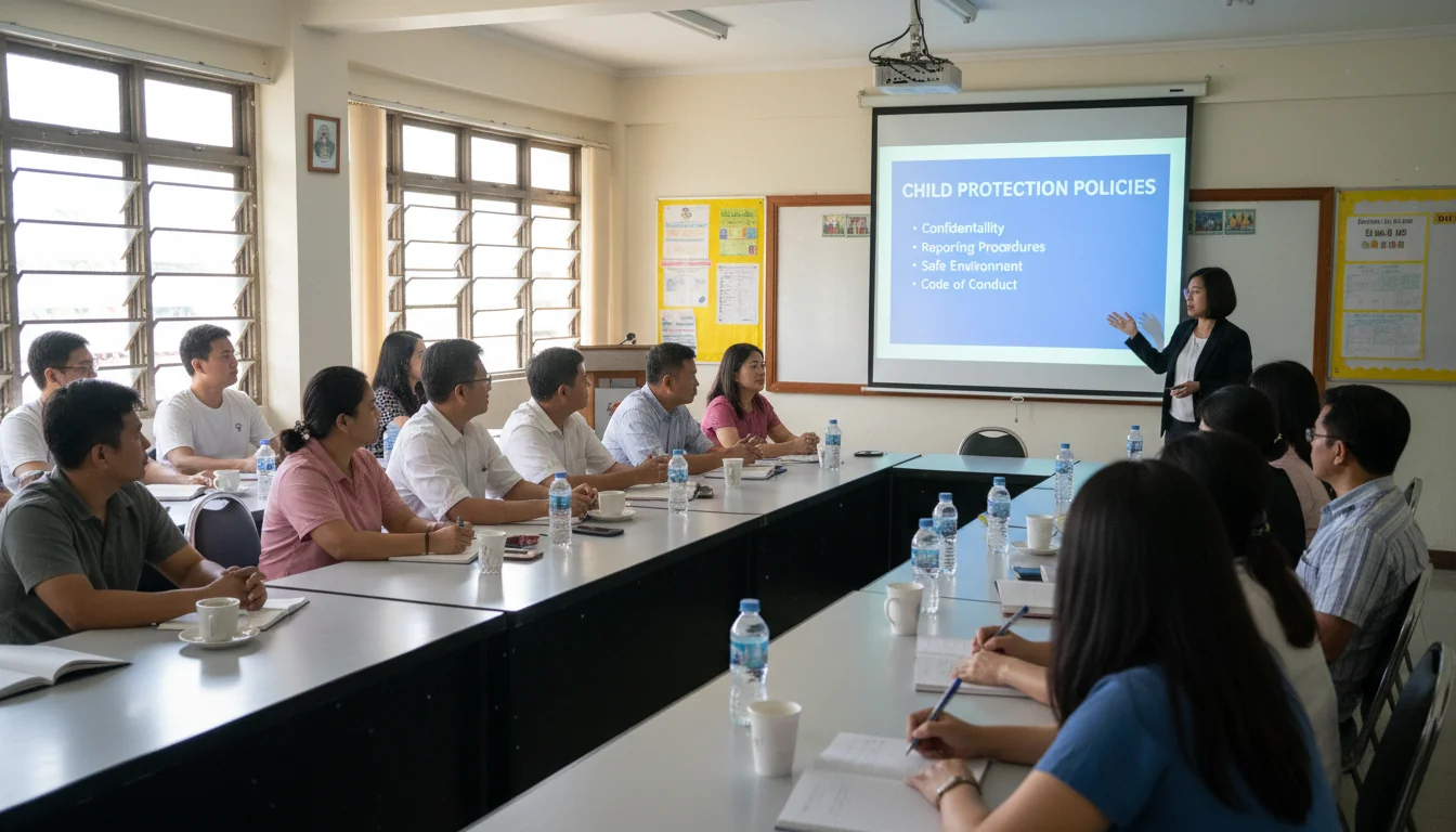 Training workshop for teachers on policies