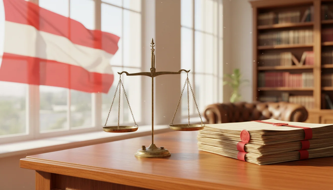 Austrian flag with legal scales