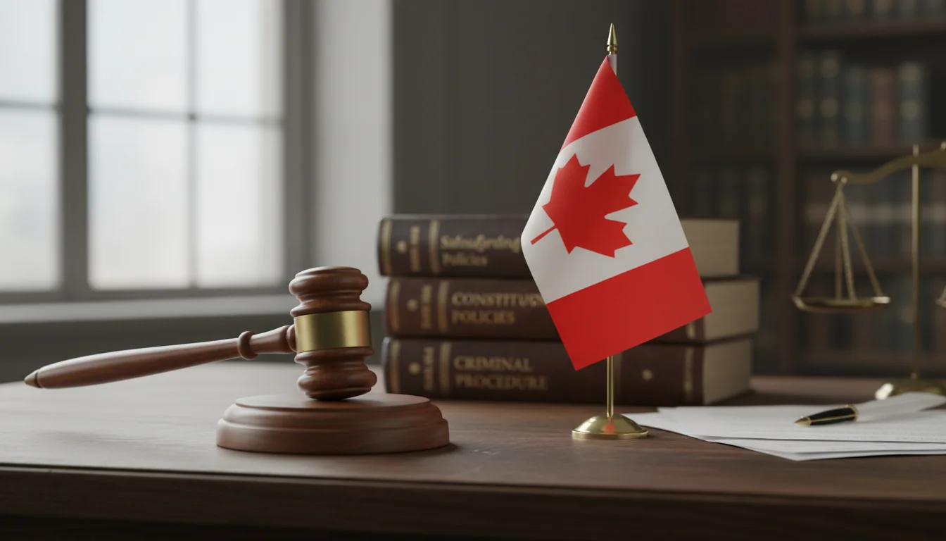 Gavel and Canadian flag