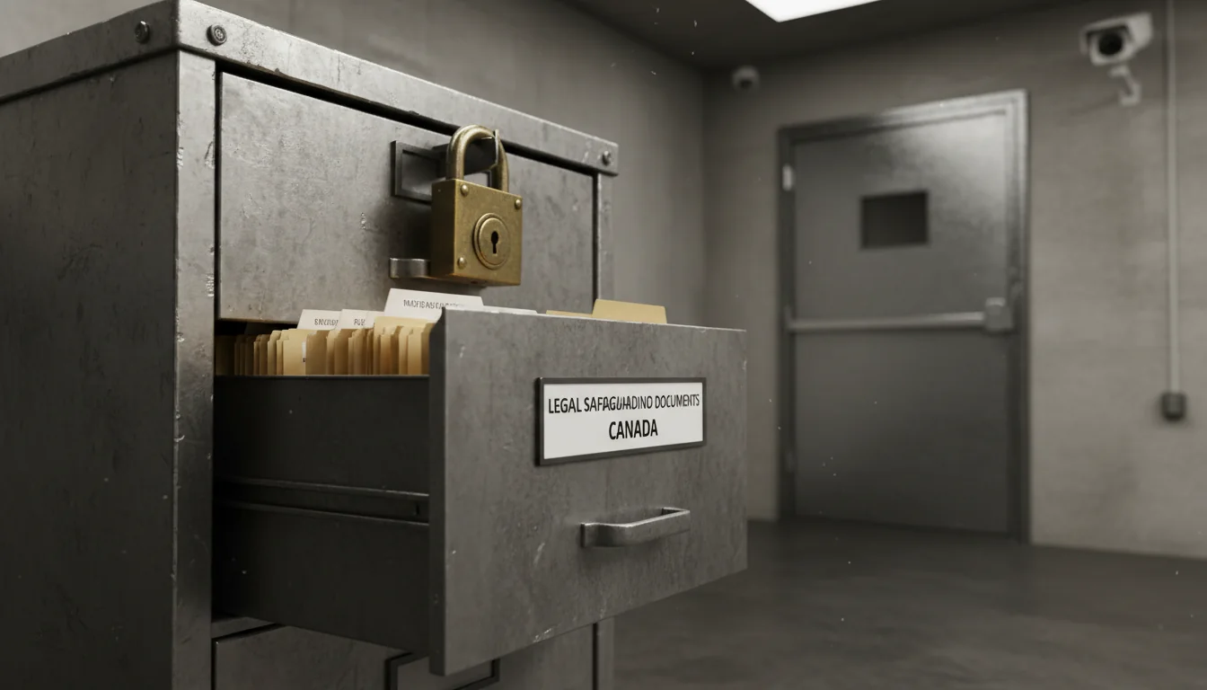 Secure locked filing cabinet