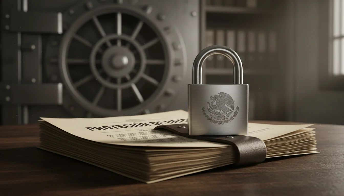 Data privacy lock icon Mexico