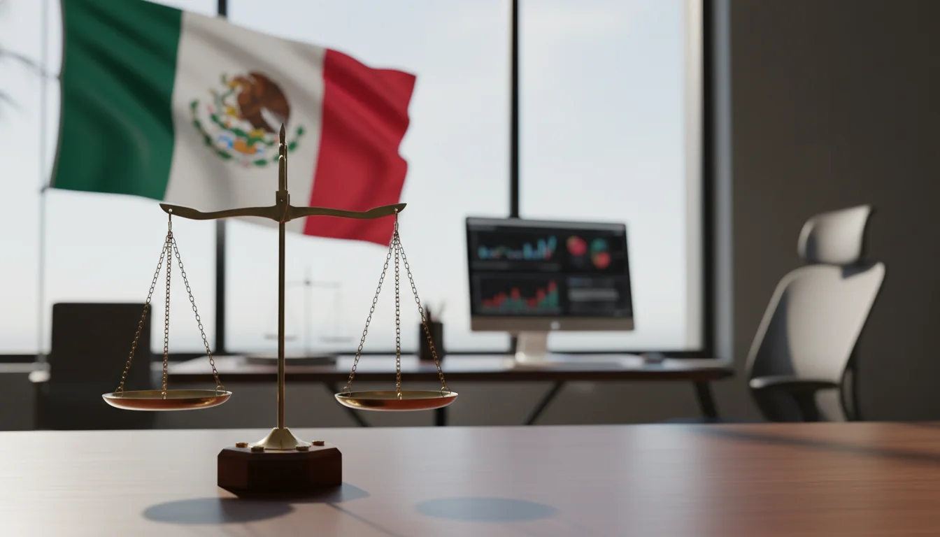 Mexican flag with legal scales