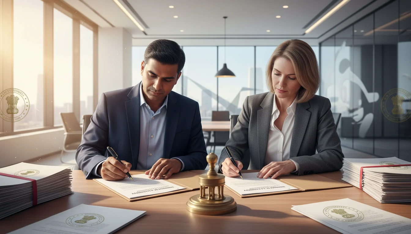 Signing security policy agreement in India