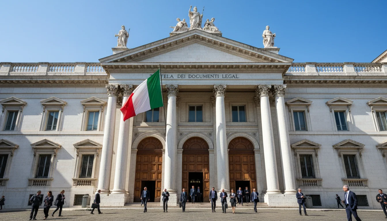 Italian courthouse exterior