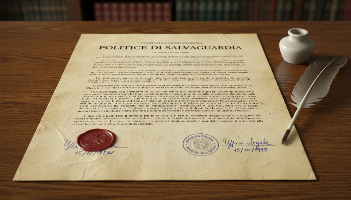 Italian legal document close-up