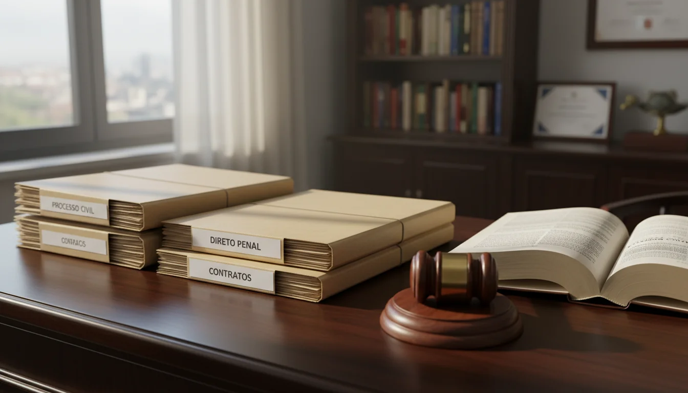 Legal documents on desk