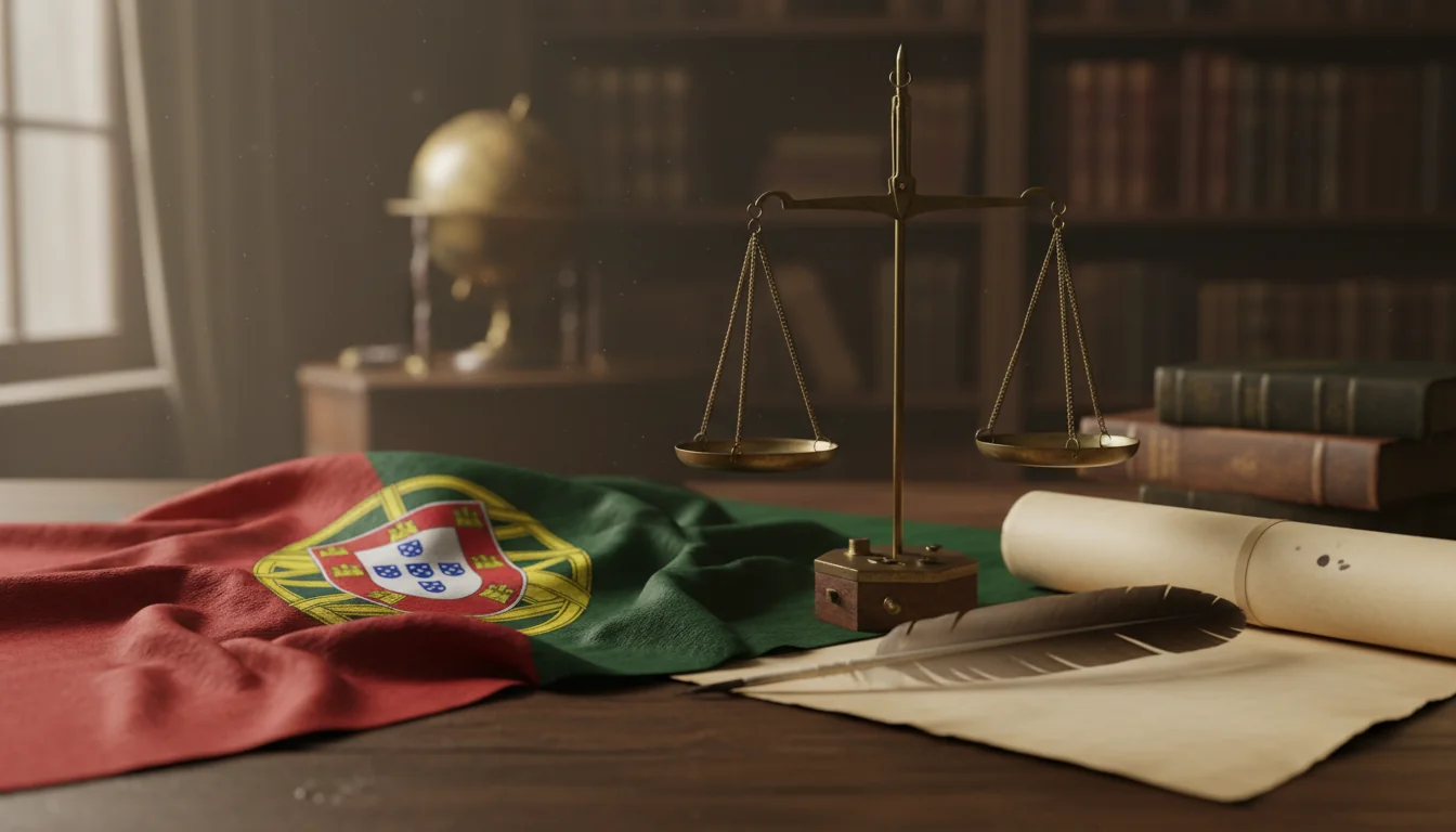 Portuguese flag and scales