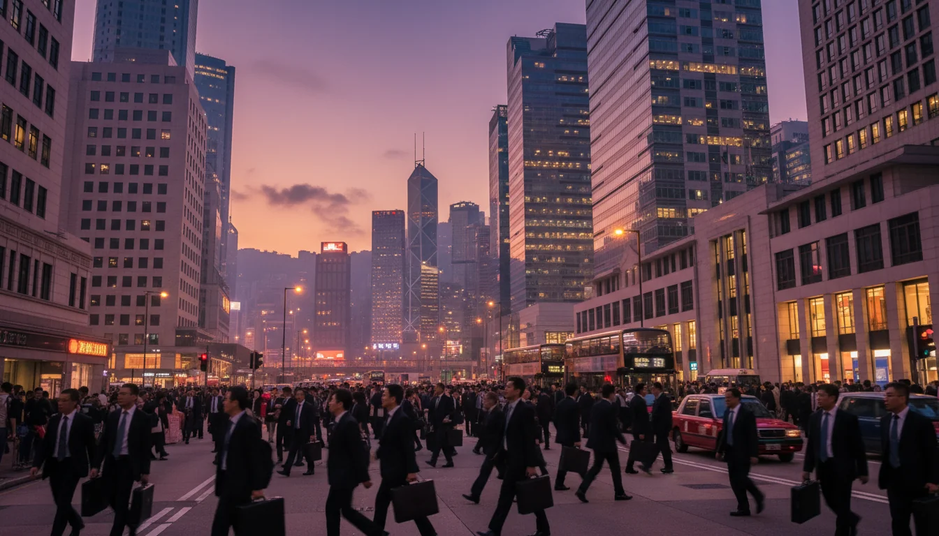 Hong Kong skyline with legal buildings