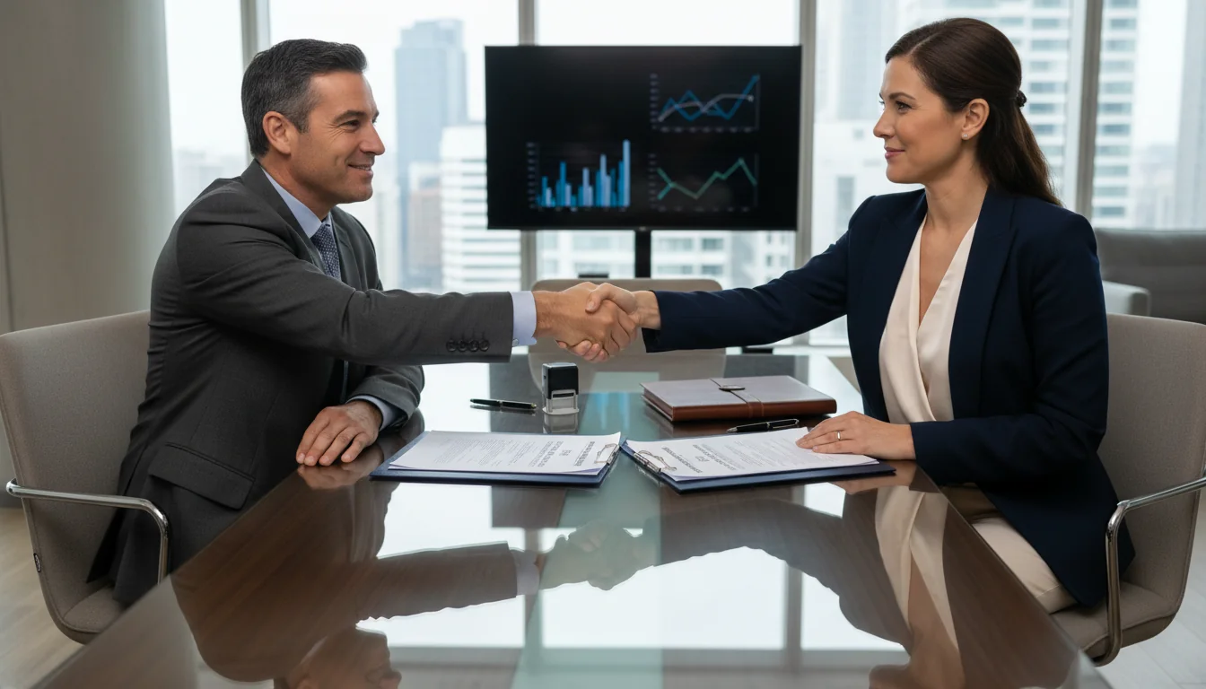 Handshake after share transfer