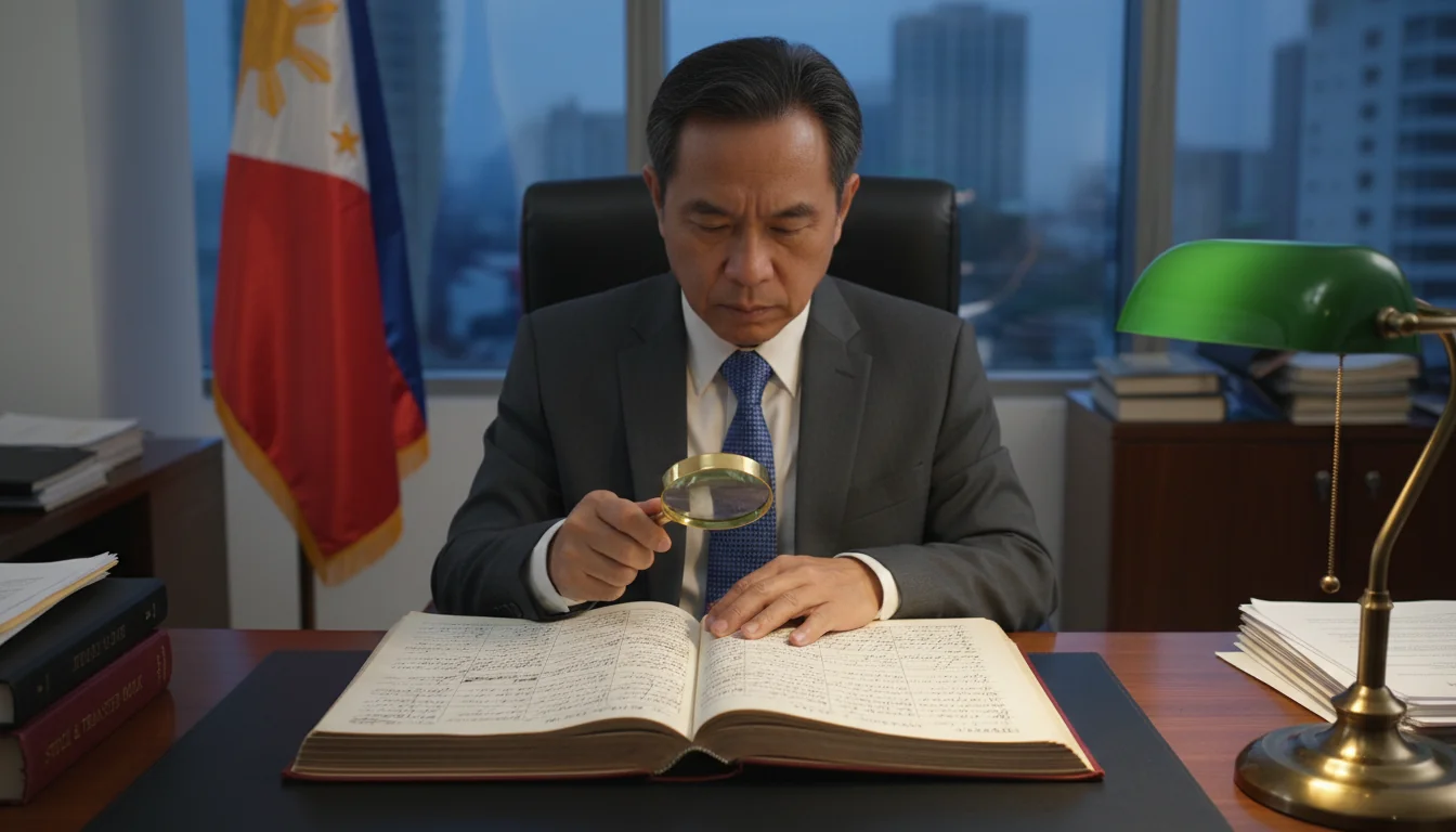 Professional reviewing stock ledger