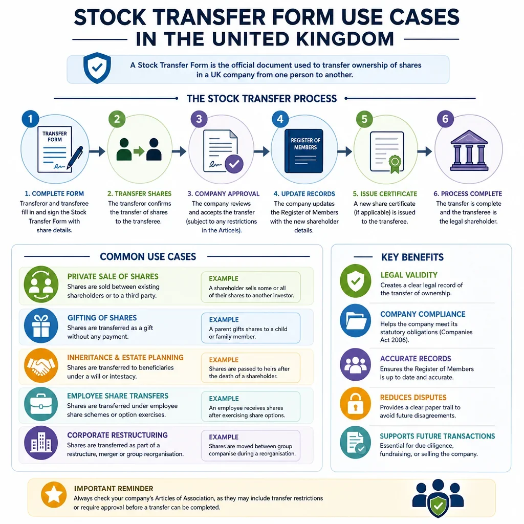 Stock Transfer Form Use Cases