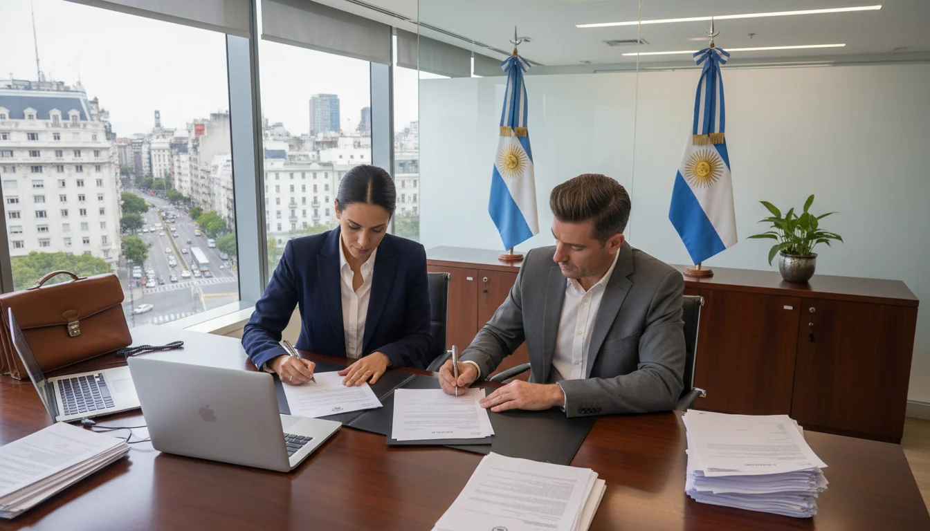 Argentine stock transfer document signing