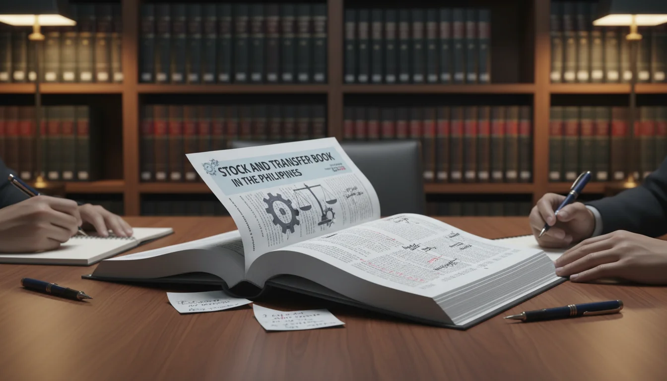 Legal guidebook on stock regulations.