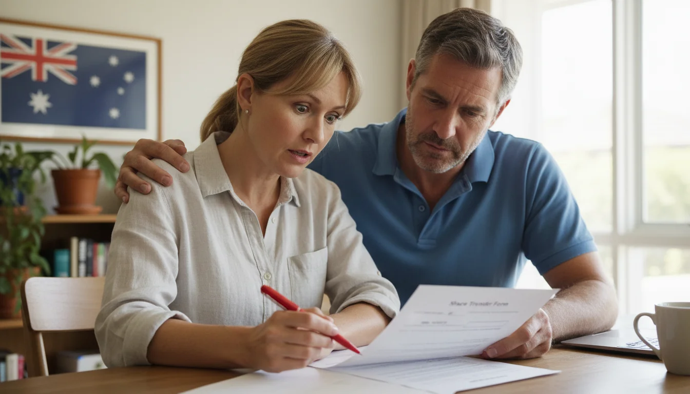 Couple overlooking stamp duty on form