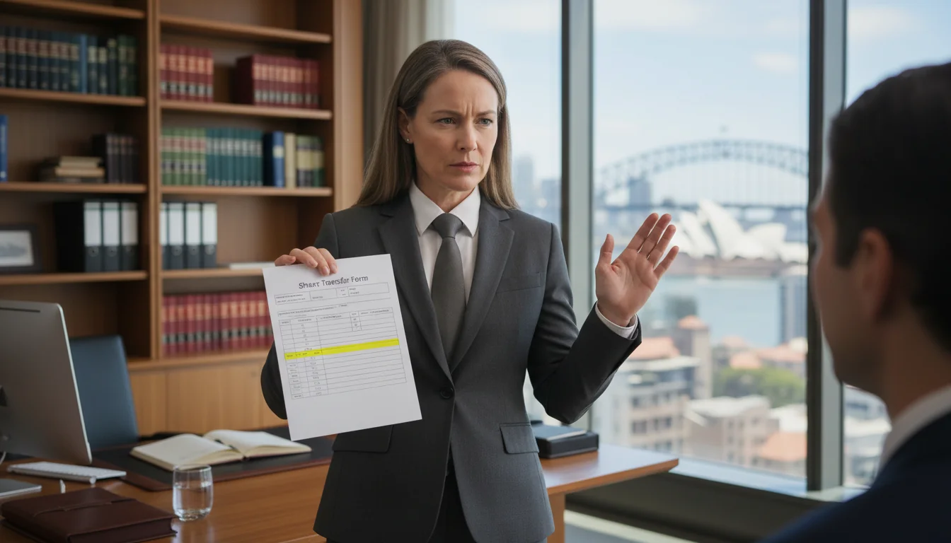 Lawyer warning about incomplete forms