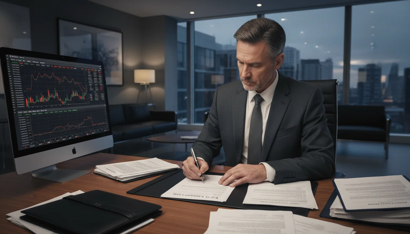 Professional signing stock transfer form