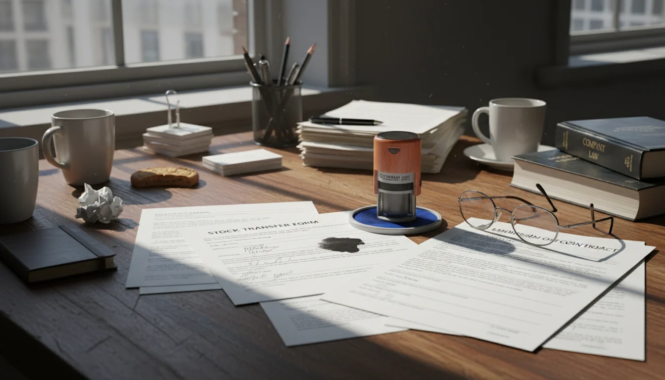 UK legal documents on office desk