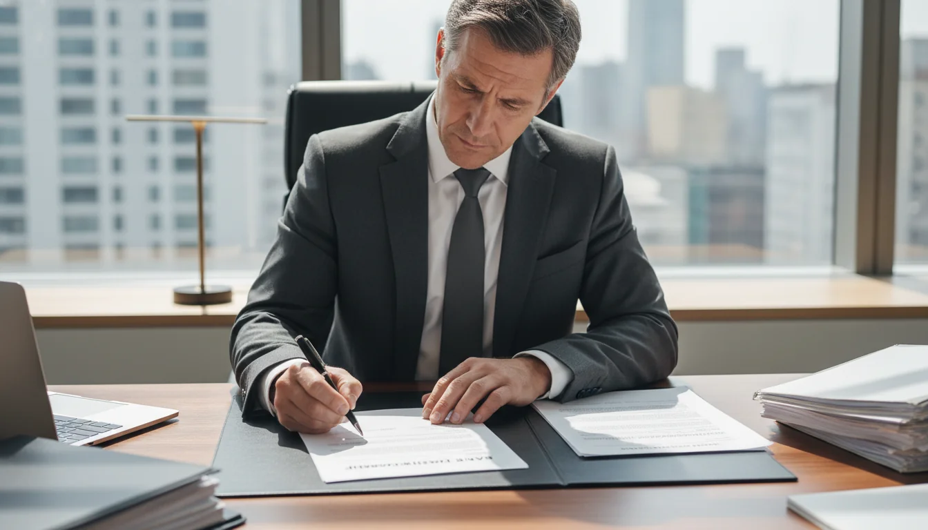 Professional signing share transfer form