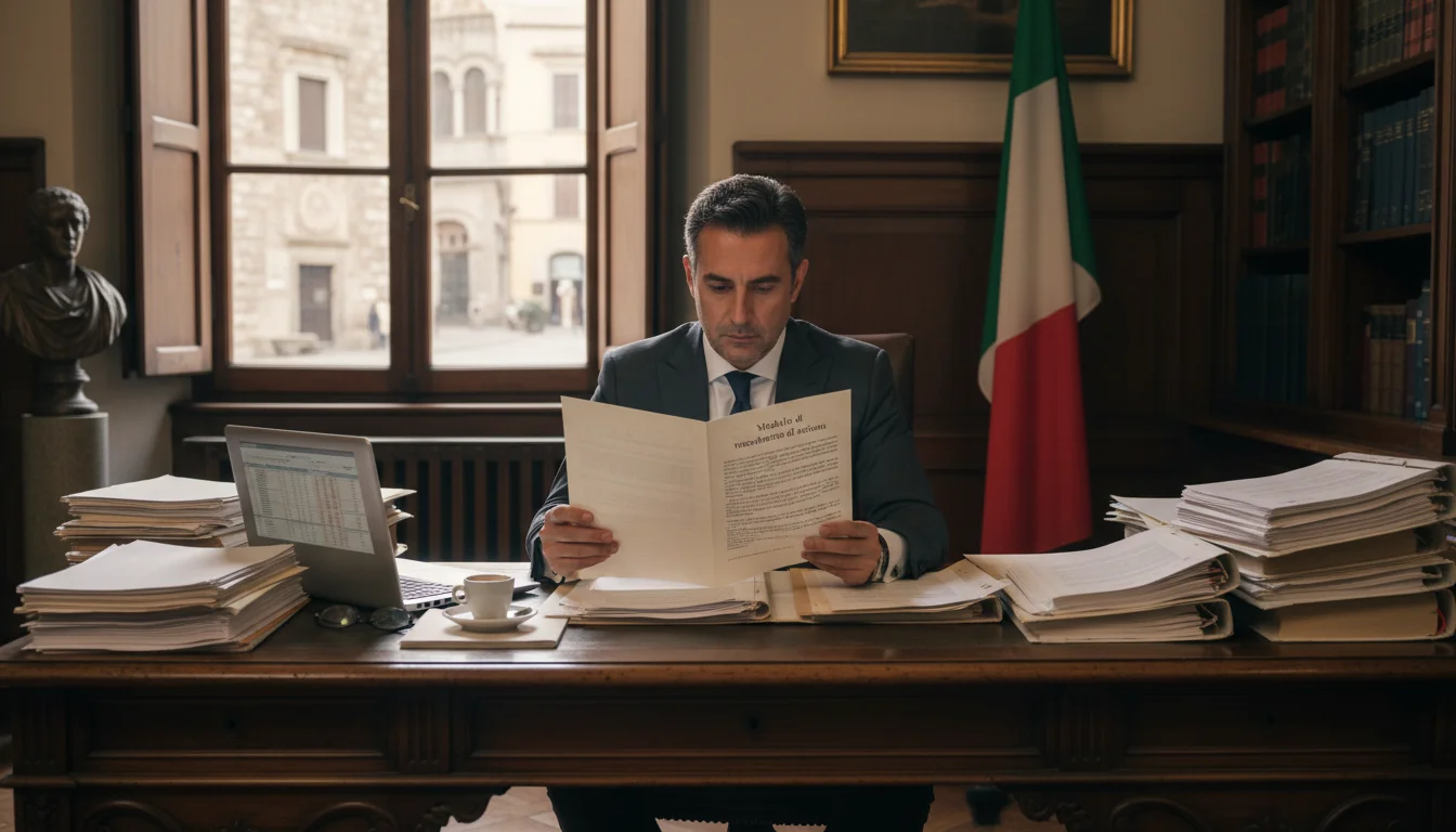 Italian stock transfer form document